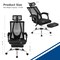 Costway Mesh Office Chair Recliner Desk Chair Height Adjustable w/Footrest Black
